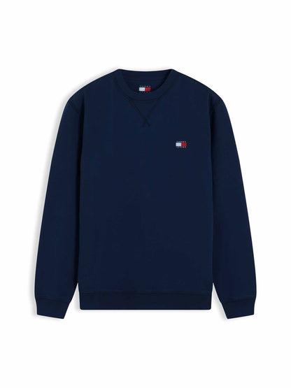 Tommy jeans badge c felpa da uomo blu