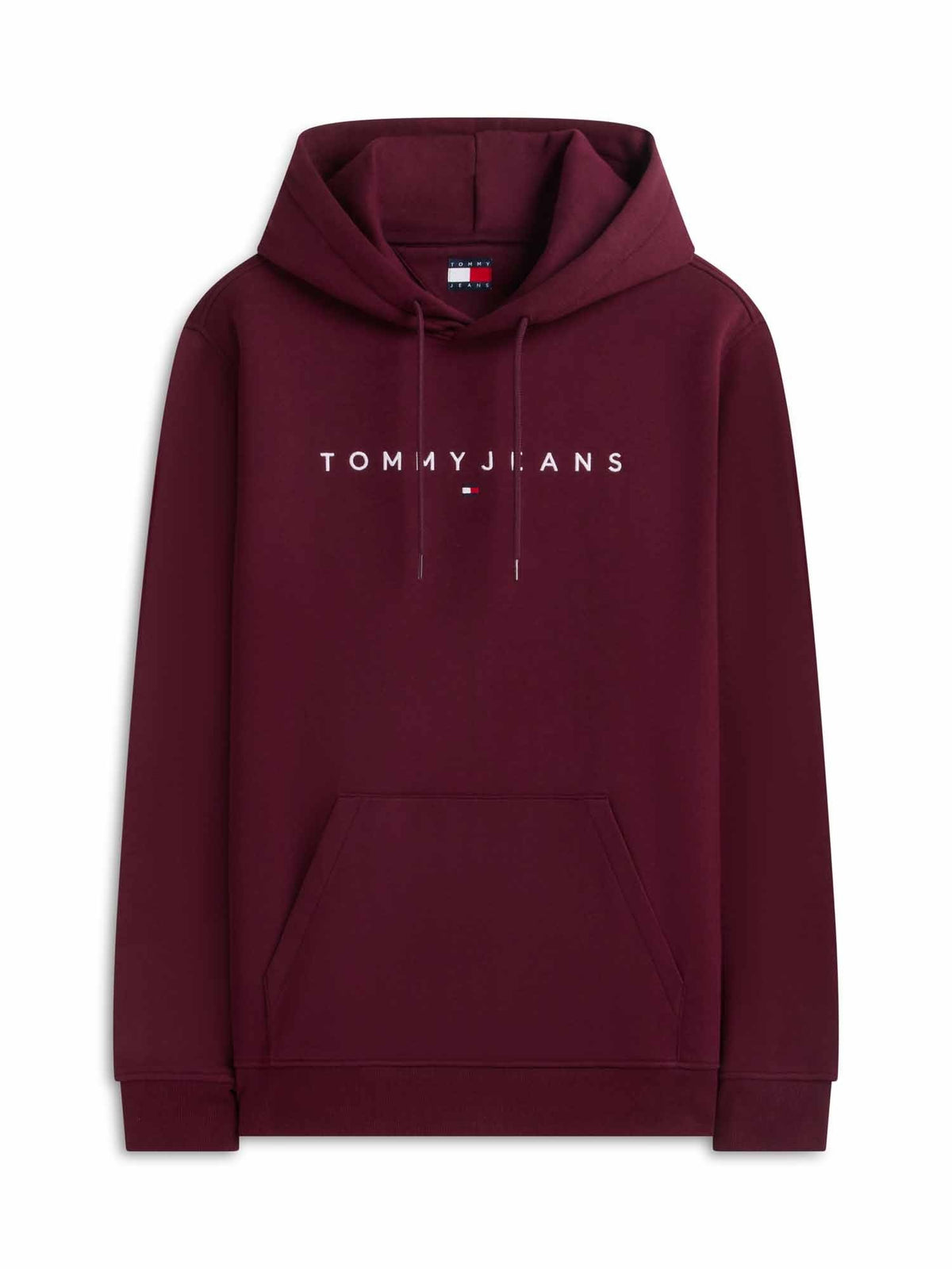 Tommy jeans linear h felpa da uomo bordeaux