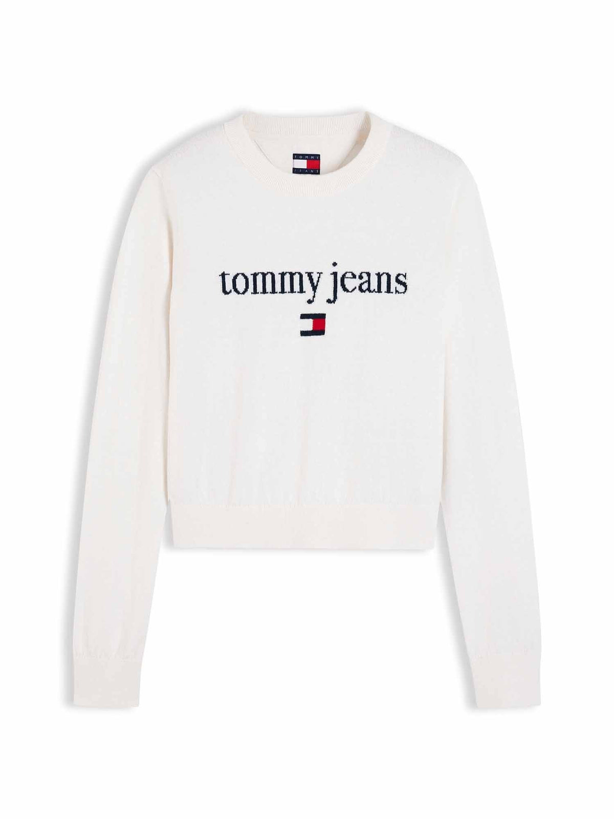 Tommy jeans ess.logo maglia da donna bianco
