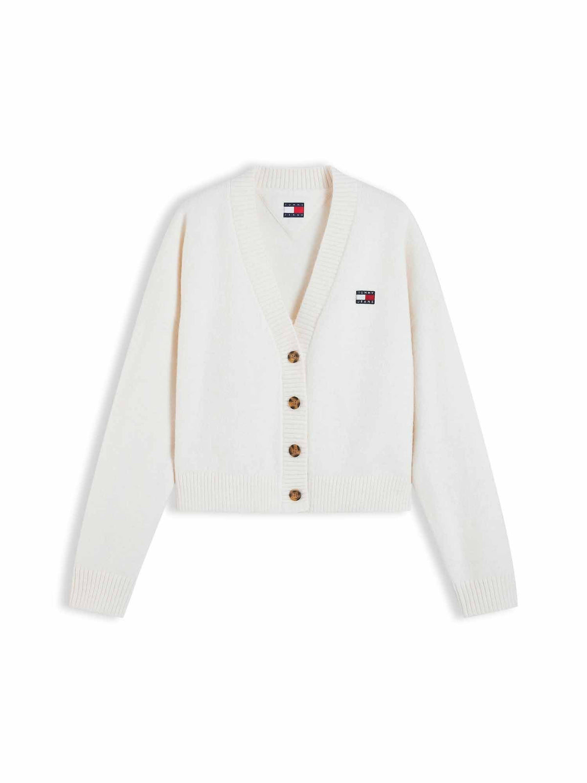 Tommy jeans fluffy maglia da donna bianco
