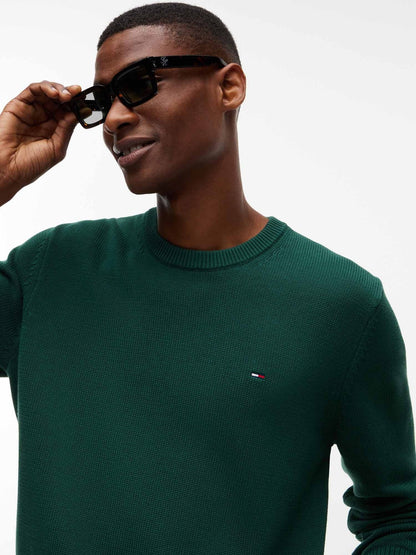 Tommy jeans ess.crew maglia da uomo verde