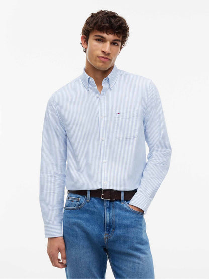 Tommy jeans oxford camicia da uomo celeste