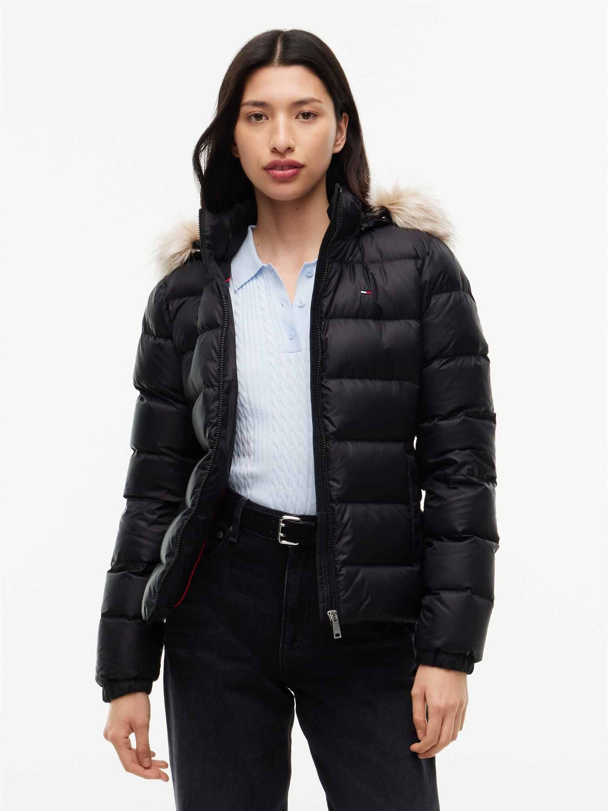 Tommy jeans basic jk giubbino da donna nero