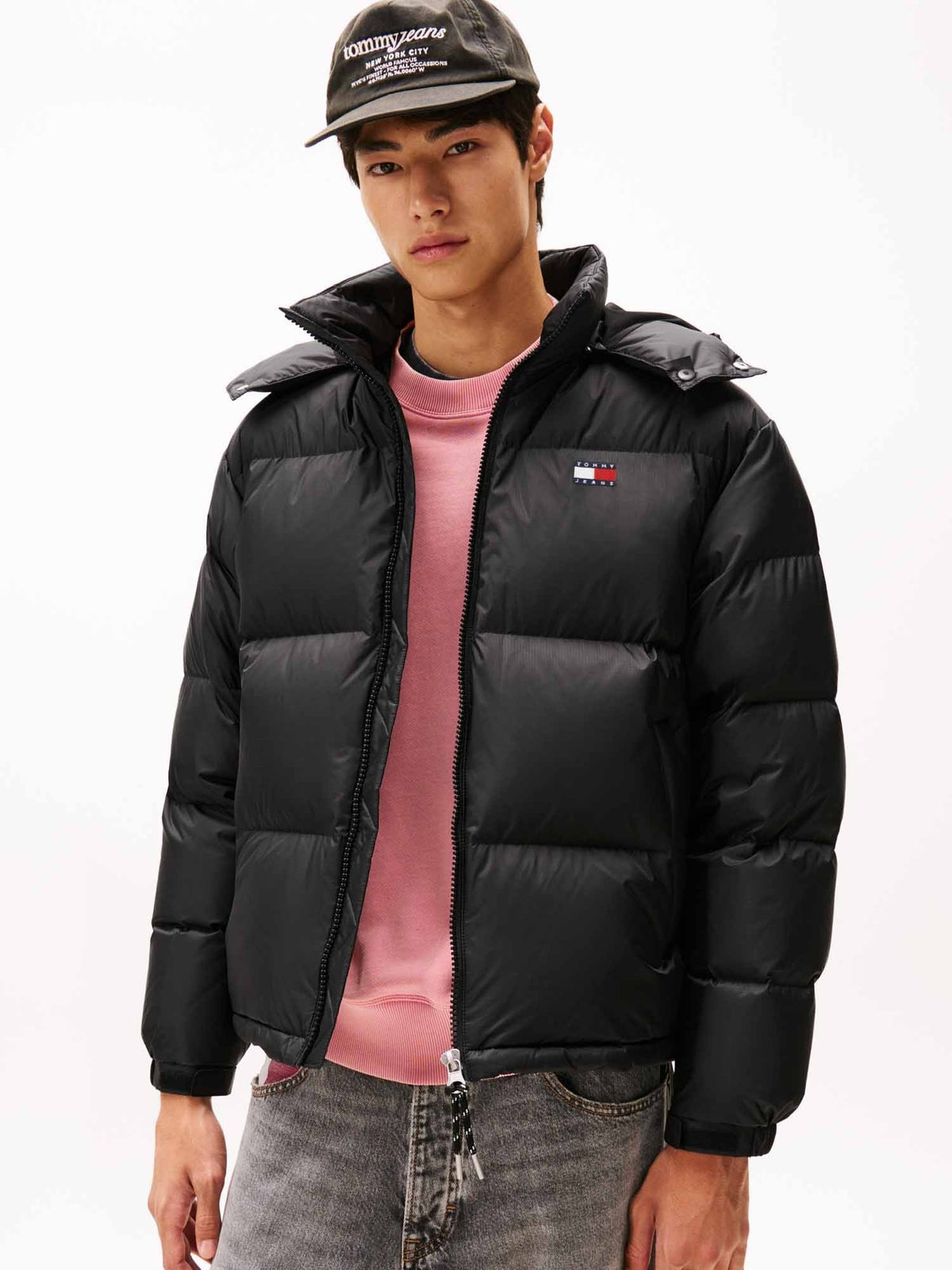 Tommy jeans alaska giubbino da uomo nero