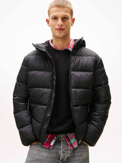 Tommy jeans logo jkt giubbino da uomo nero