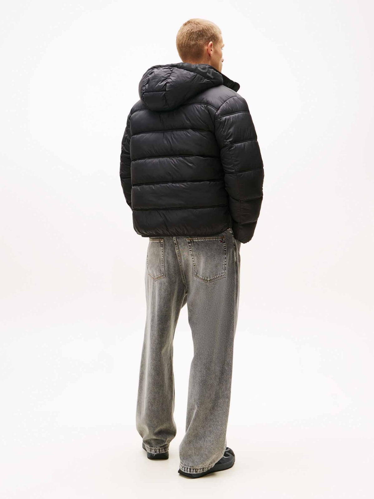 Tommy jeans logo jkt giubbino da uomo nero
