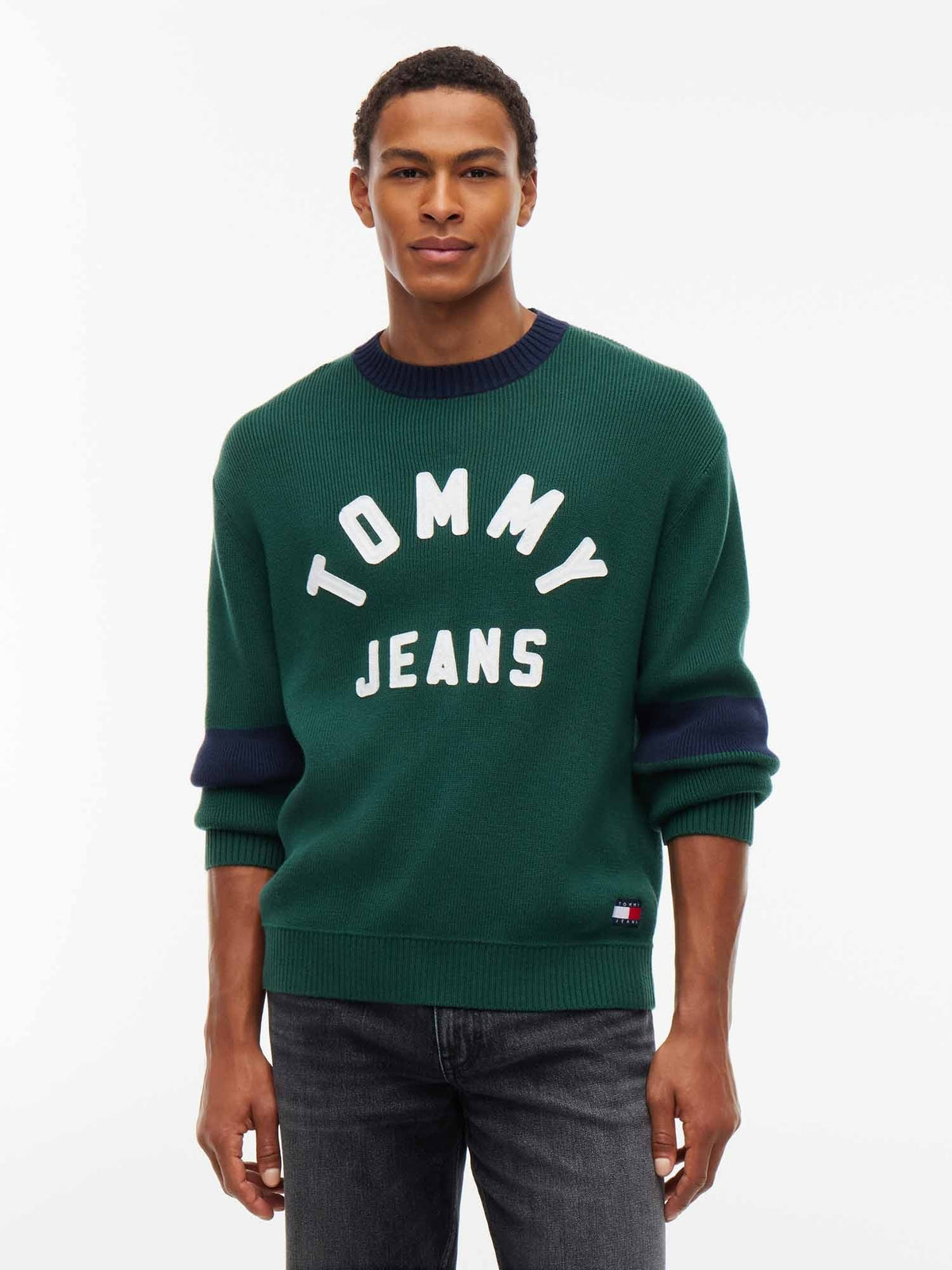 Tommy jeans new clas maglia da uomo verde