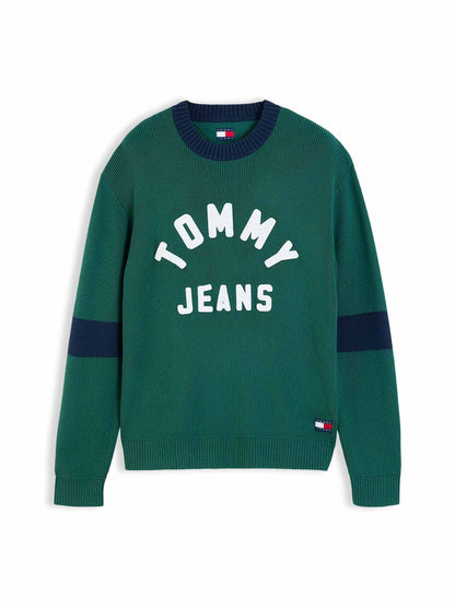 Tommy jeans new clas maglia da uomo verde