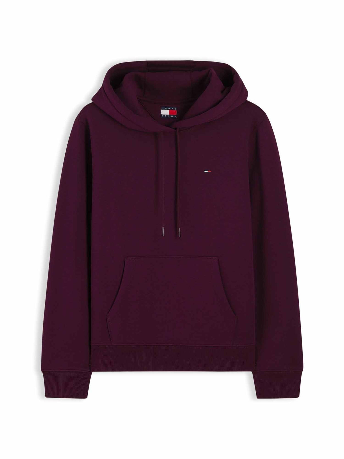 Tommy jeans reg flag felpa da donna bordeaux