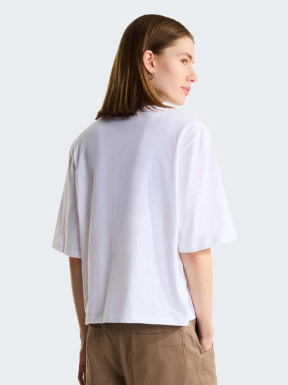Tnf ess. simple boxy t-shirt da donna bianco