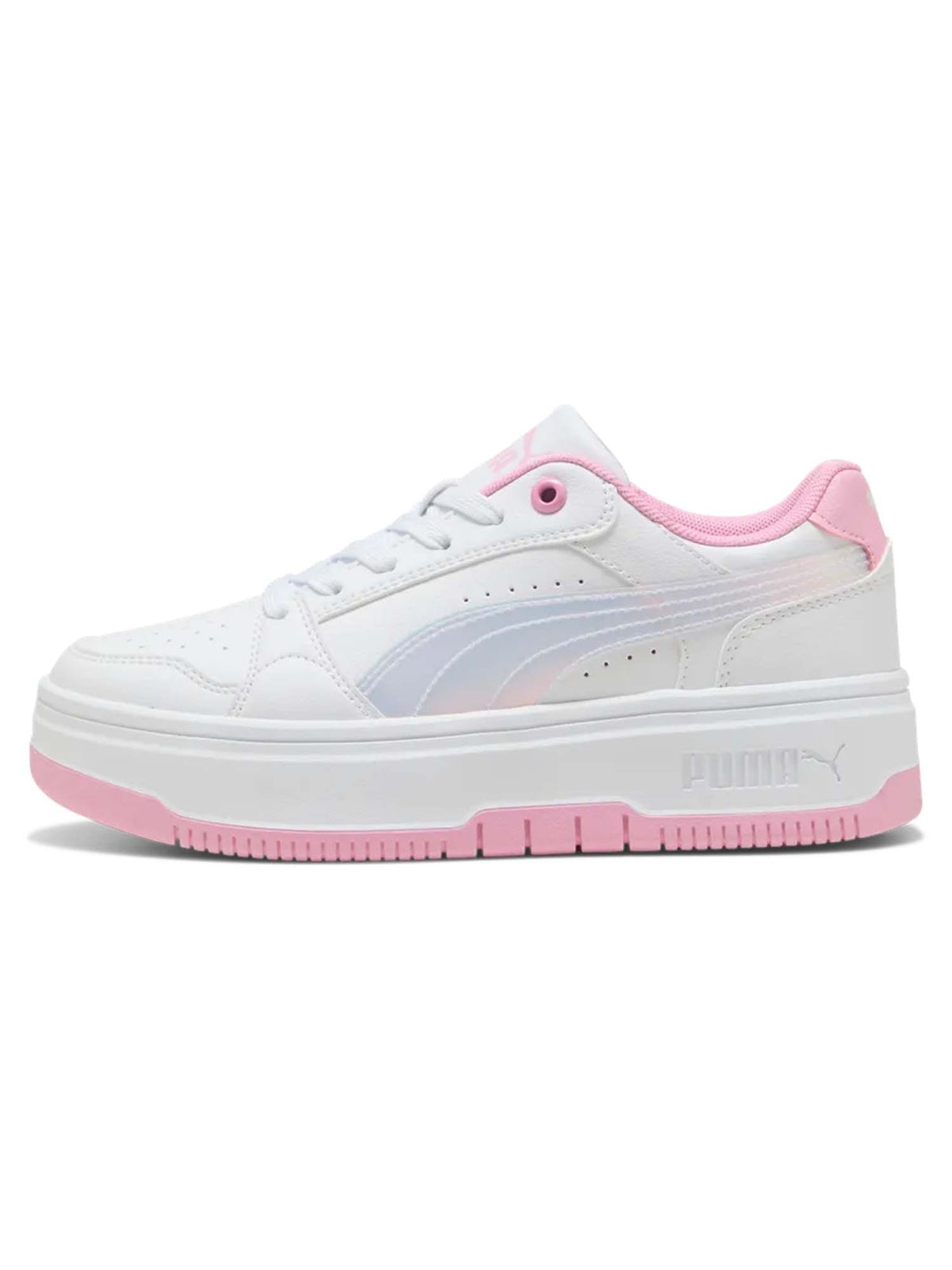 Puma rebound holo sneakers gs da bambino/a bianco rosa