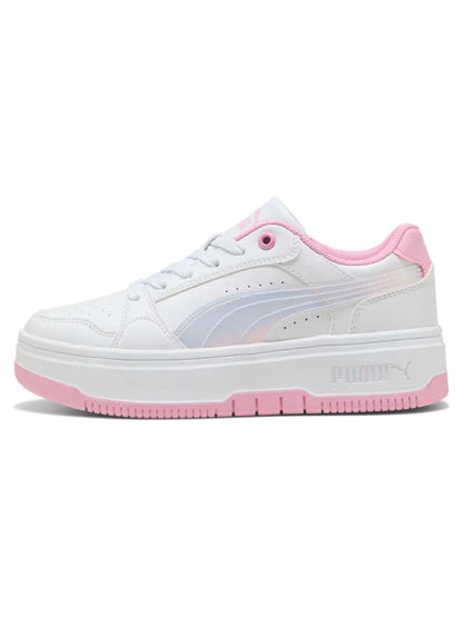 Puma rebound holo sneakers gs da bambino/a bianco rosa