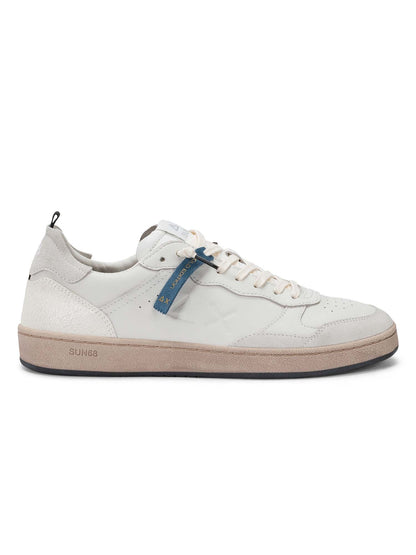 SUN68 urban basket sneakers da uomo panna