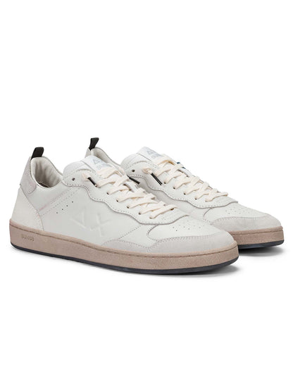SUN68 urban basket sneakers da uomo panna