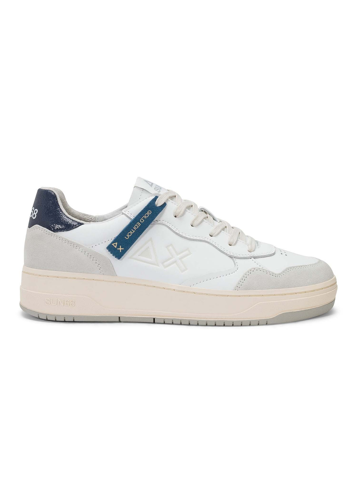 SUN68 big basket evo sneakers da uomo bianco-blu