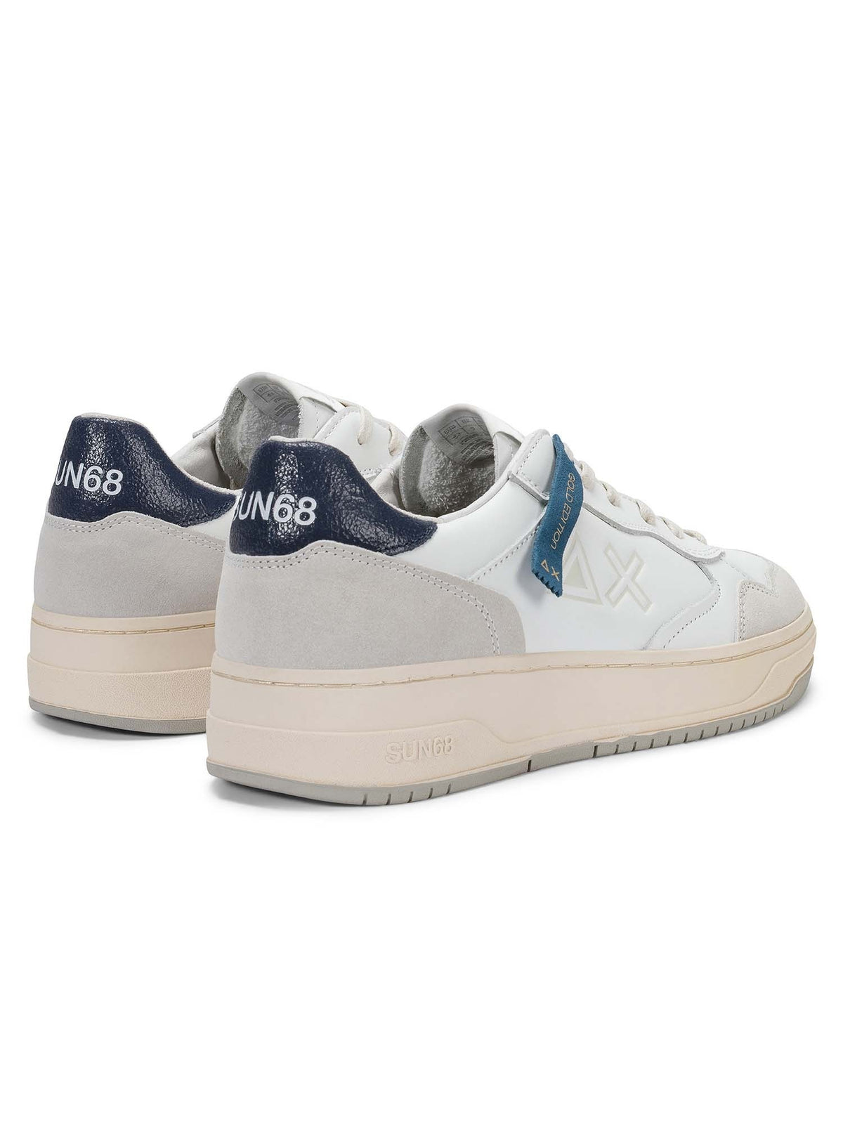 SUN68 big basket evo sneakers da uomo bianco-blu