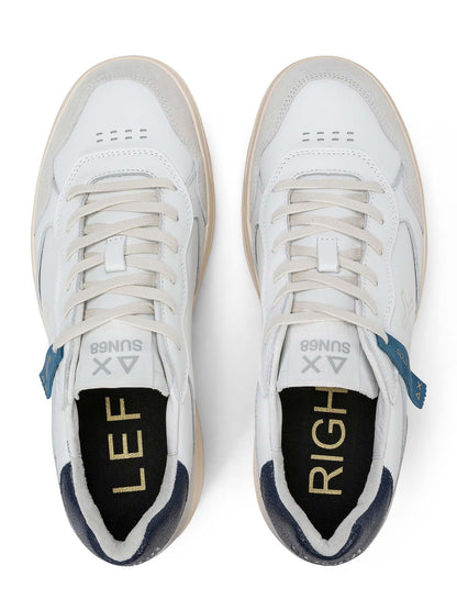 SUN68 big basket evo sneakers da uomo bianco-blu