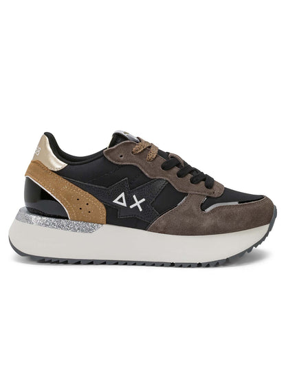 SUN68 stargirl mix sneakers da donna nero