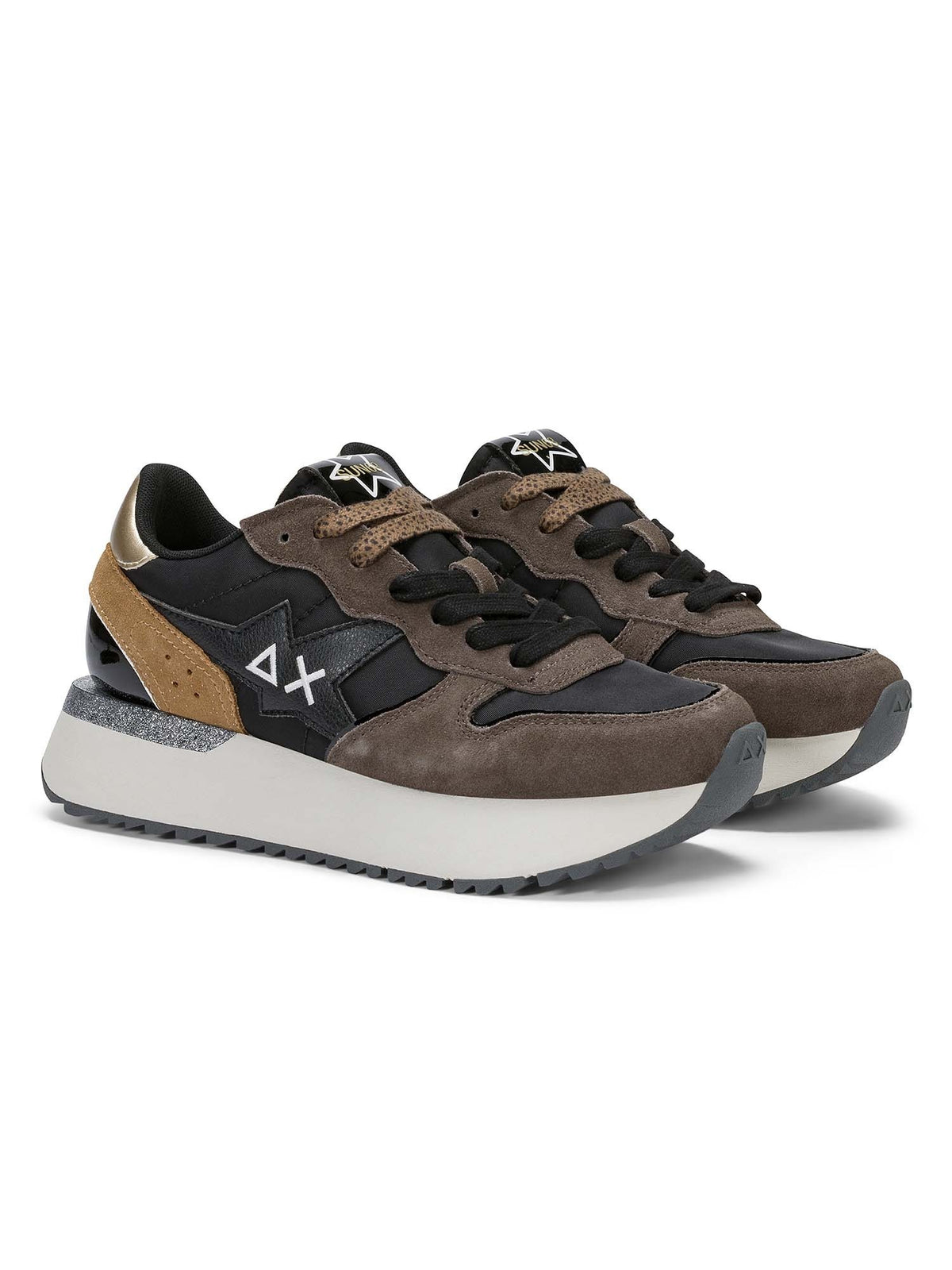 SUN68 stargirl mix sneakers da donna nero