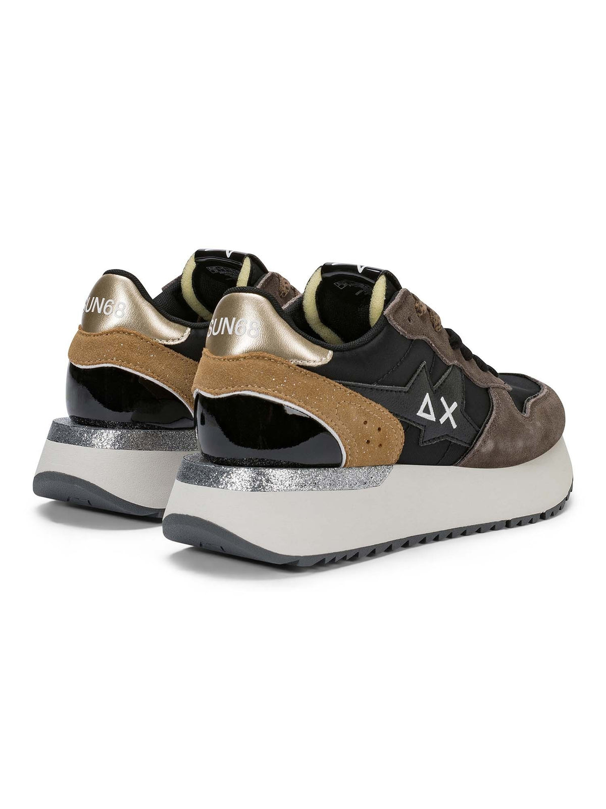 SUN68 stargirl mix sneakers da donna nero