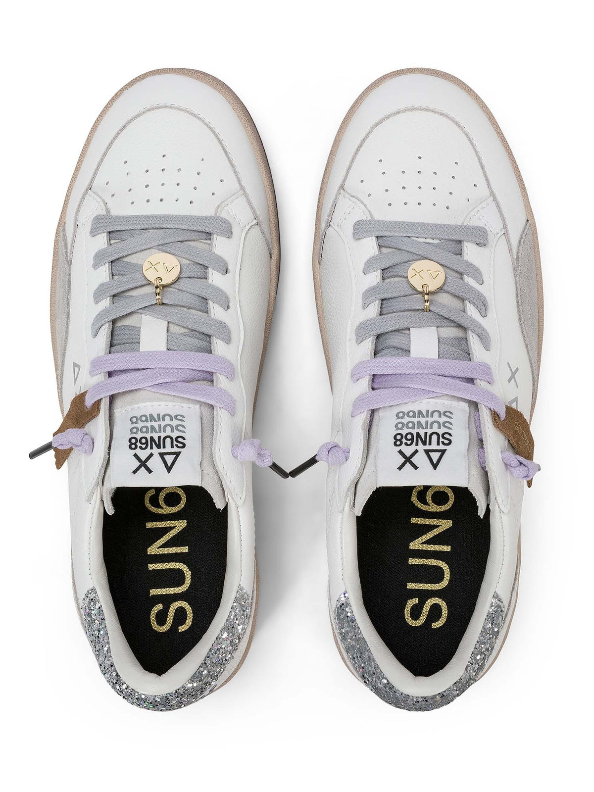 SUN68 urban street sneakers da donna bianco