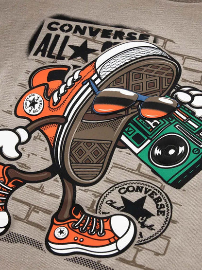 Converse t-shirt mm da bambino/a beige