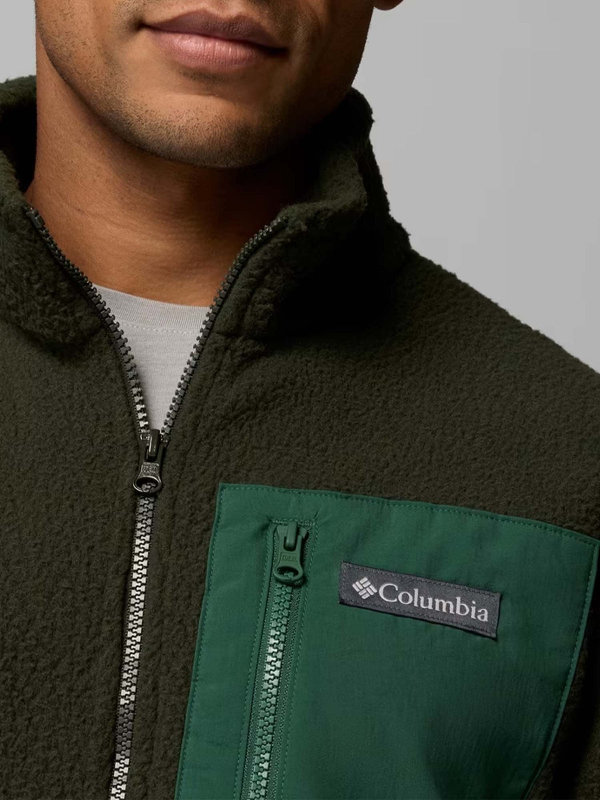 Columbia jasper ridg pile da uomo verde