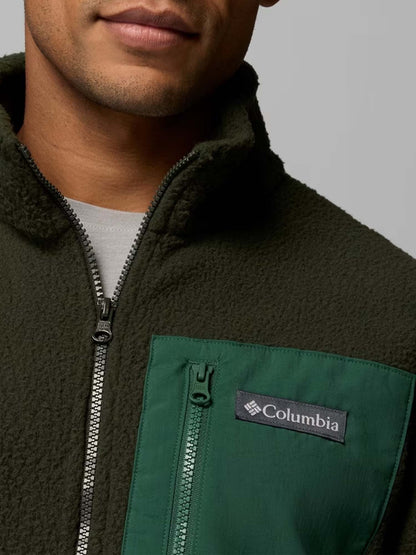 Columbia jasper ridg pile da uomo verde