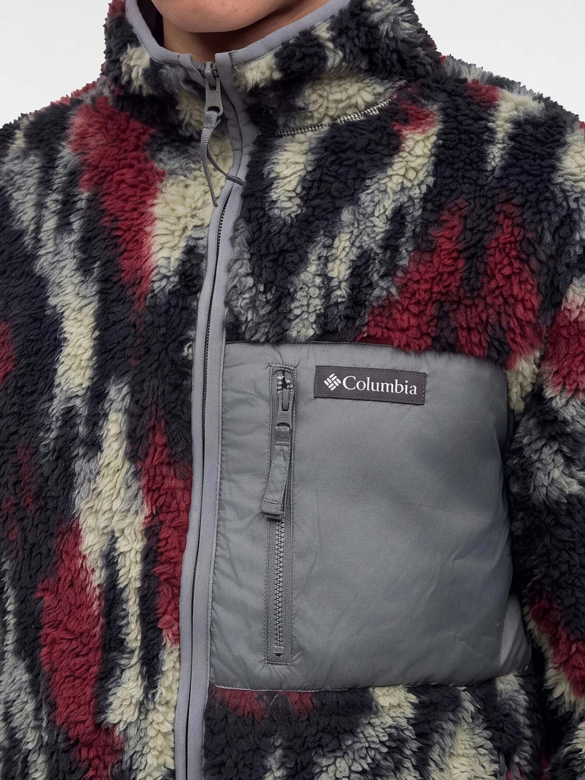 Columbia winter pass pile da uomo rosso verde