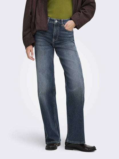 Only madison wide jeans da donna jeans scuro