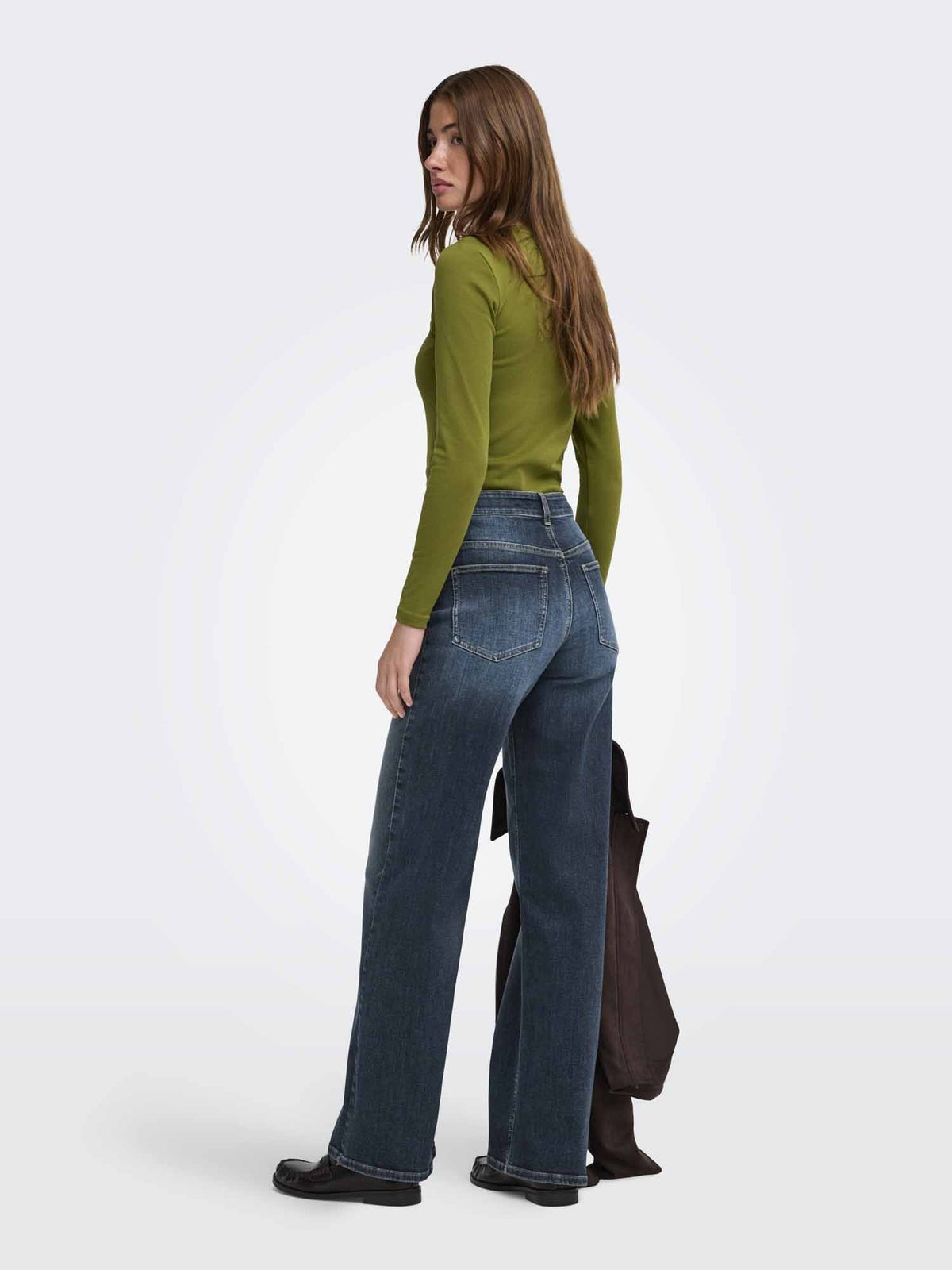 Only madison wide jeans da donna jeans scuro
