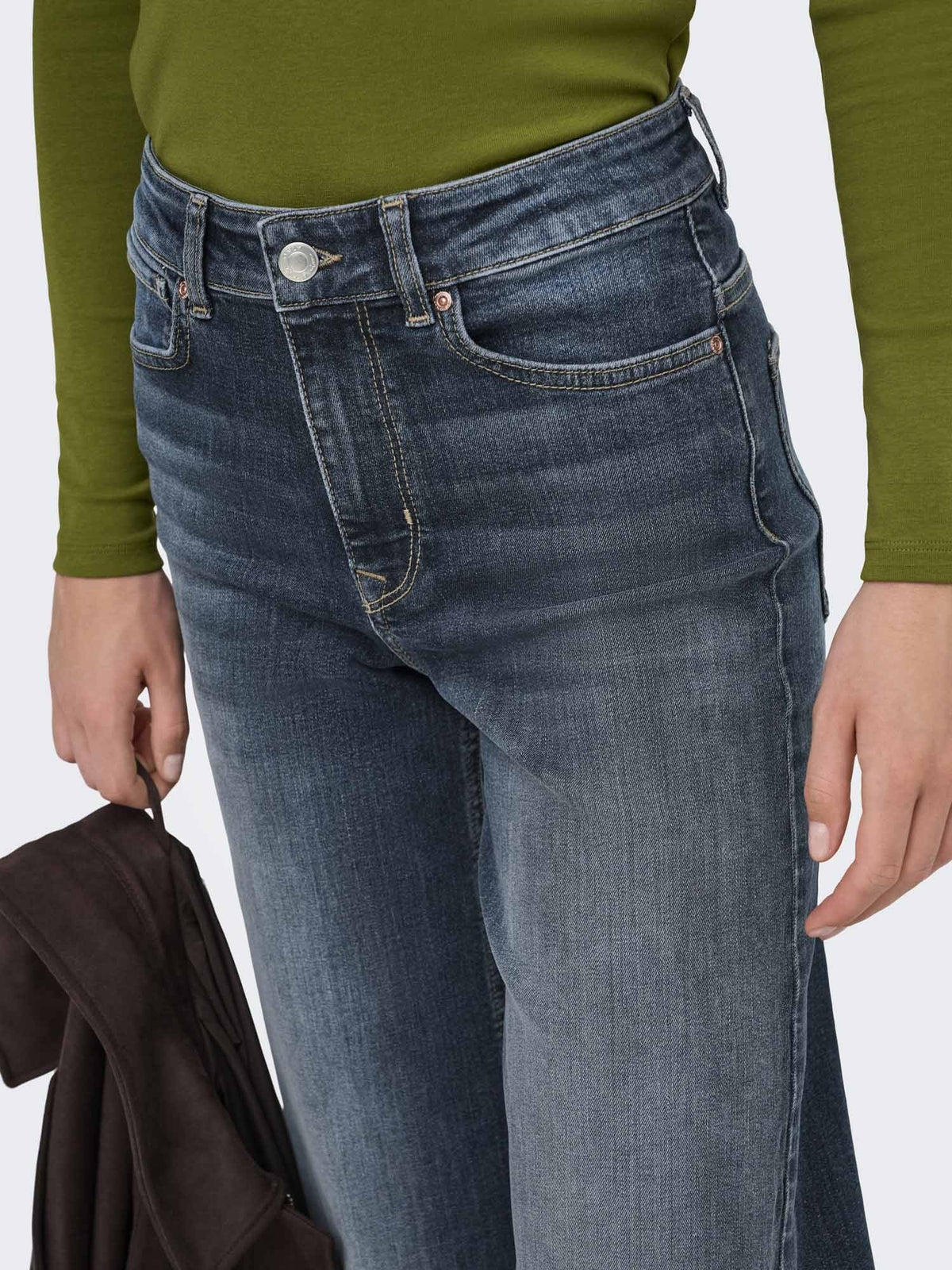 Only madison wide jeans da donna jeans scuro