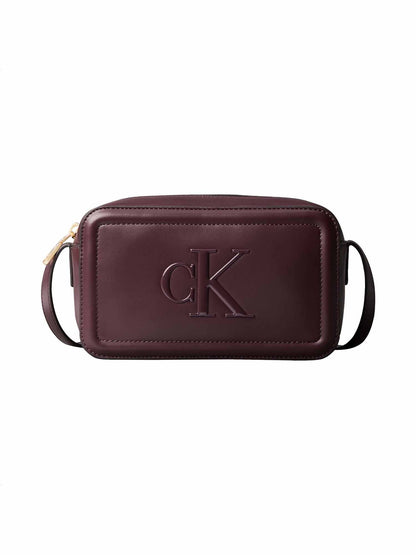 Ck bold camera bag borsa da donna bordeaux