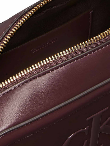 Ck bold camera bag borsa da donna bordeaux