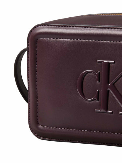 Ck bold camera bag borsa da donna bordeaux