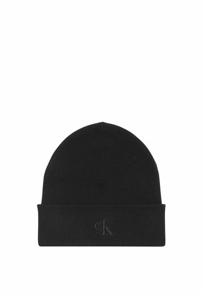 Ck fine rib beanie cappello da unisex nero