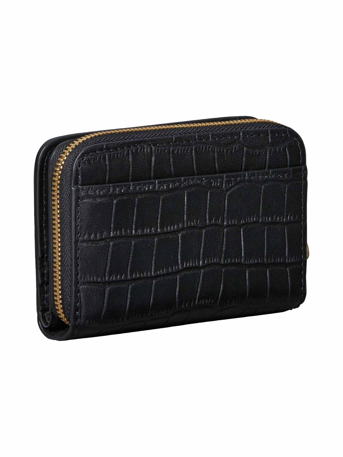 Ck croc medium flap portafogli da donna nero