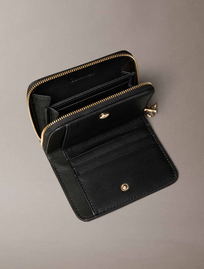Ck croc medium flap portafogli da donna nero