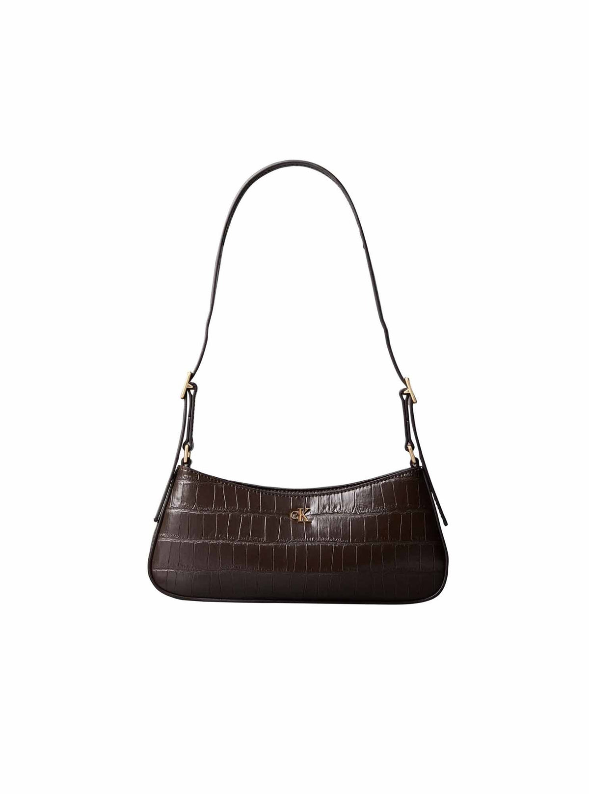 Ck croc small should borsa da unisex marrone
