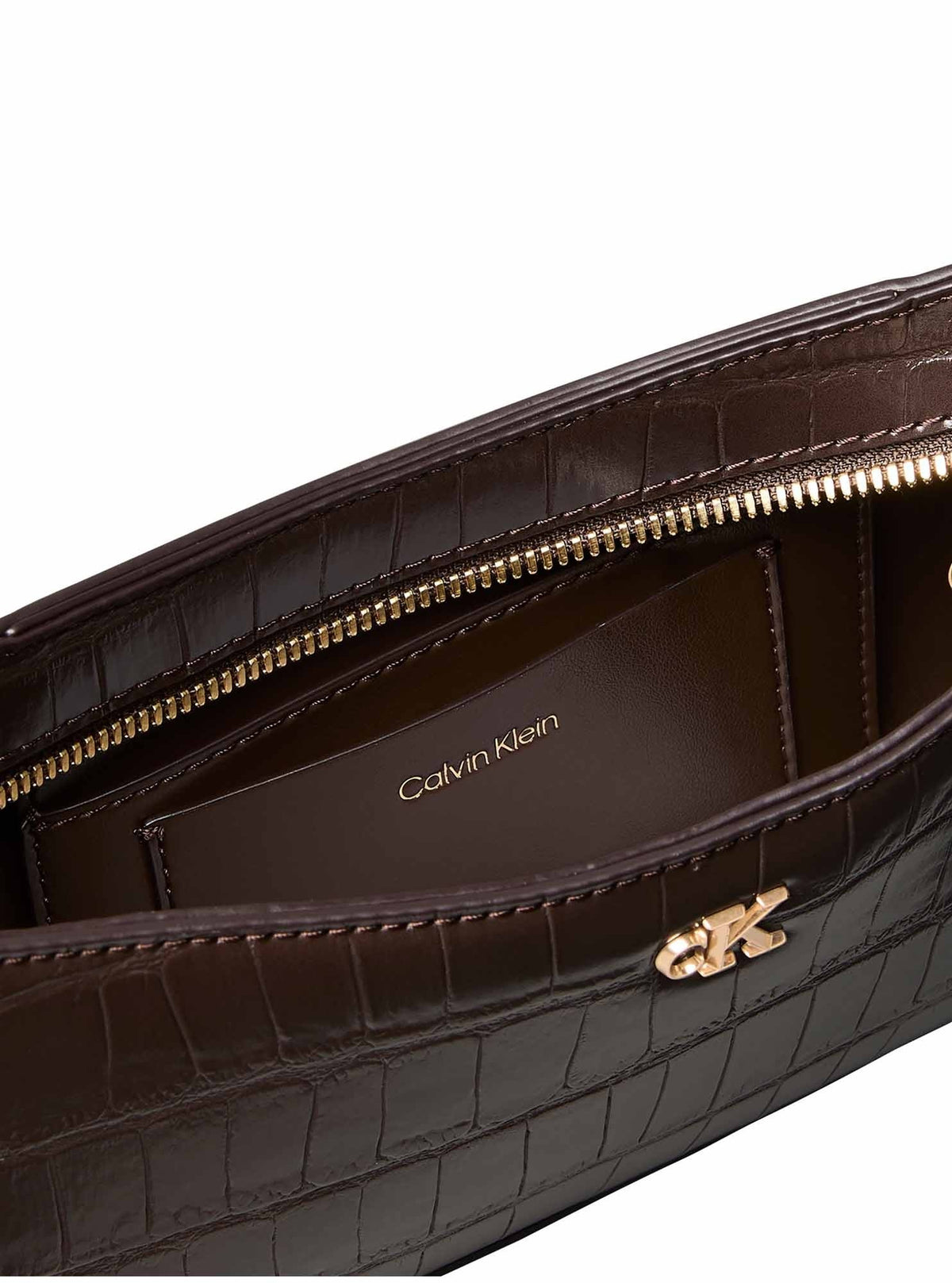 Ck croc small should borsa da unisex marrone
