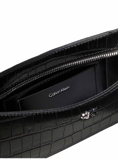 Ck croc small should borsa da unisex nero