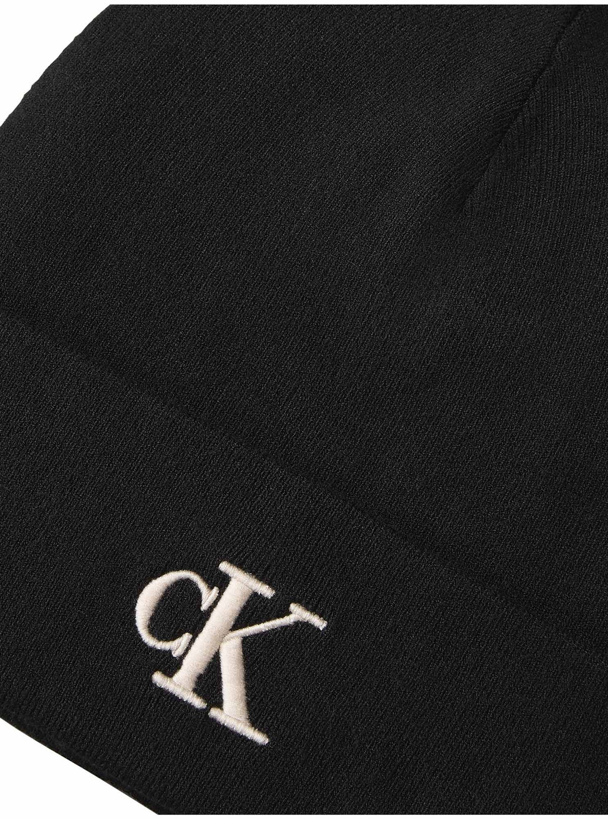 Ck fine rib beanie cappello da unisex nero