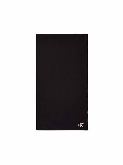 Ck fine rib scarf sciarpa da unisex nero