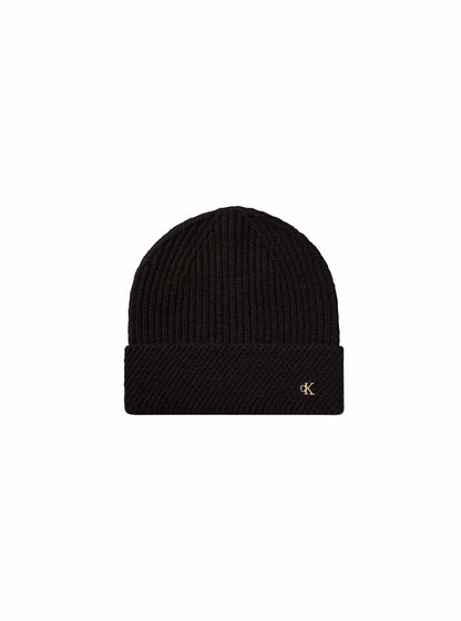 Ck metal wool slante cappello da unisex nero