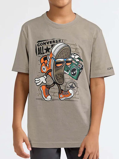 Converse t-shirt mm da bambino/a beige
