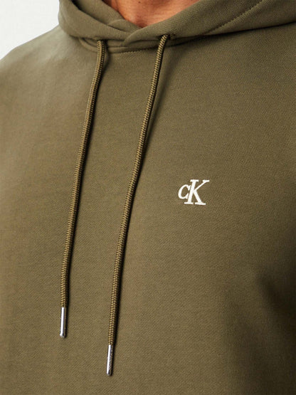 Ck 350TERRY monogram felpa da uomo oliva