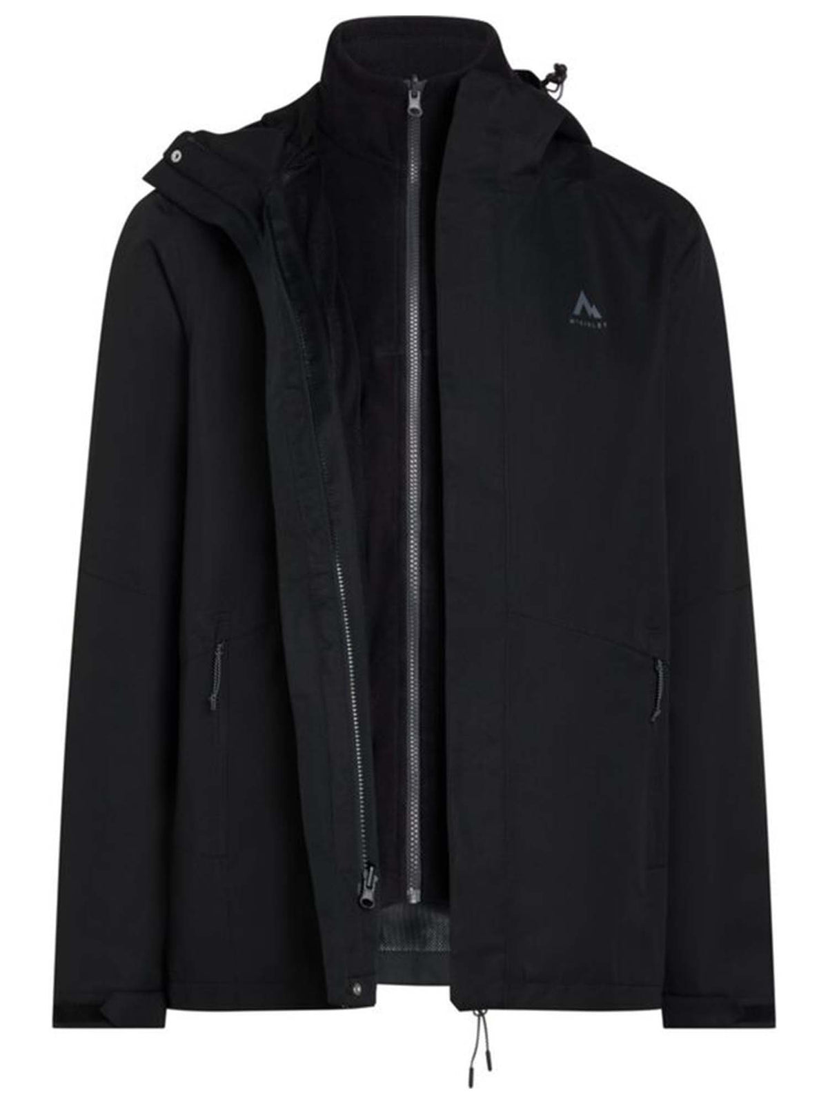 Mckinley terang 3:1 giubbino outdoor da uomo nero