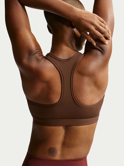 Nike bra medium supp training da donna cacao