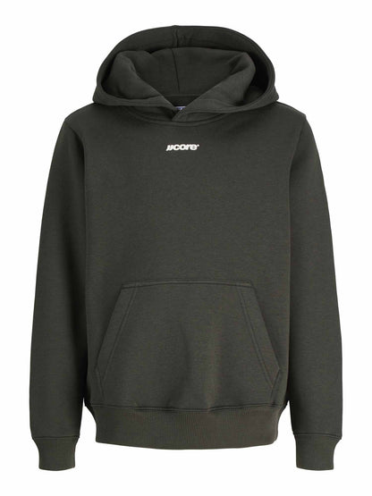 Jack&jones club felpa da bambino/a verde militare