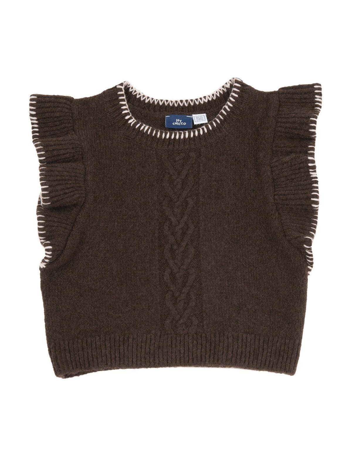 Chicco gilet maglia da bambino/a marrone